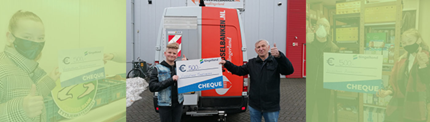  uitreiking cheque aan voedselbanken