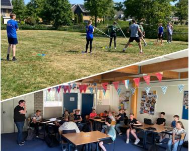 Buiten sporten met leerlingen School Lyndensteyn Buiten sporten met leerlingen School Lyndensteyn