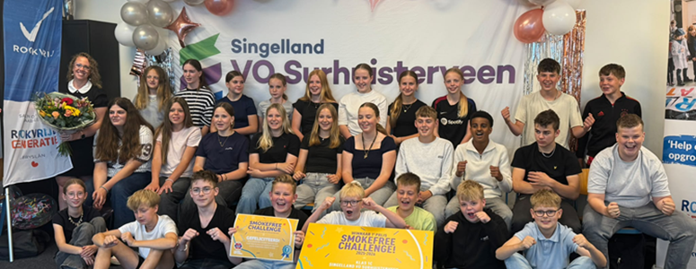 Klas 1C wint landelijke Smoke Free Challenge met eigen nummer ‘Adem Diep’
